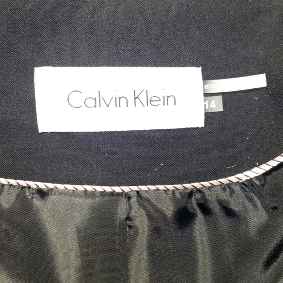 Calvin Klein Black Polyester Rayon Spandex Women's Jacket 🧥 Size 14 - Picture 11 of 15